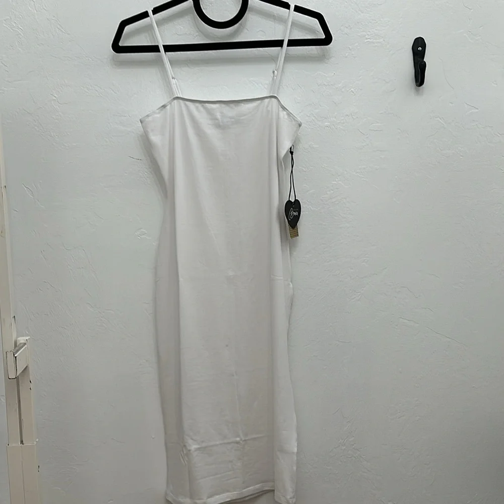 Popular Basics White Bodycon Dress - Picture 8 of 15